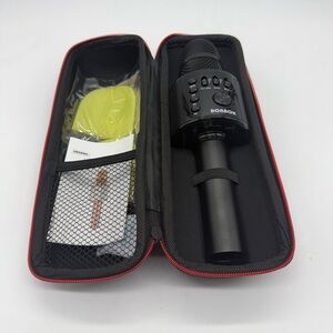 BONAOK Wireless Bluetooth Karaoke Microphone,3-in-1 Portable Handheld, Black